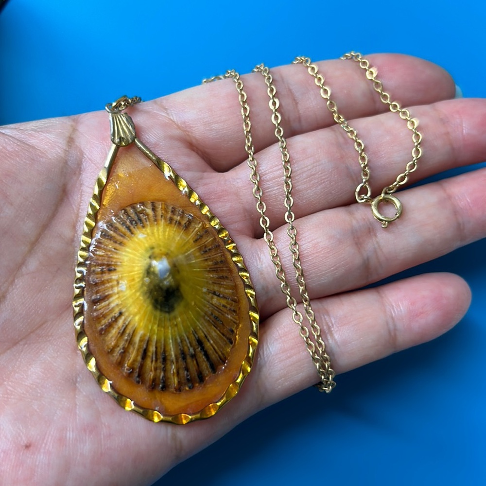 🖤Vtg Hawaiian Opihi shell pendant necklace - Picture 10 of 13